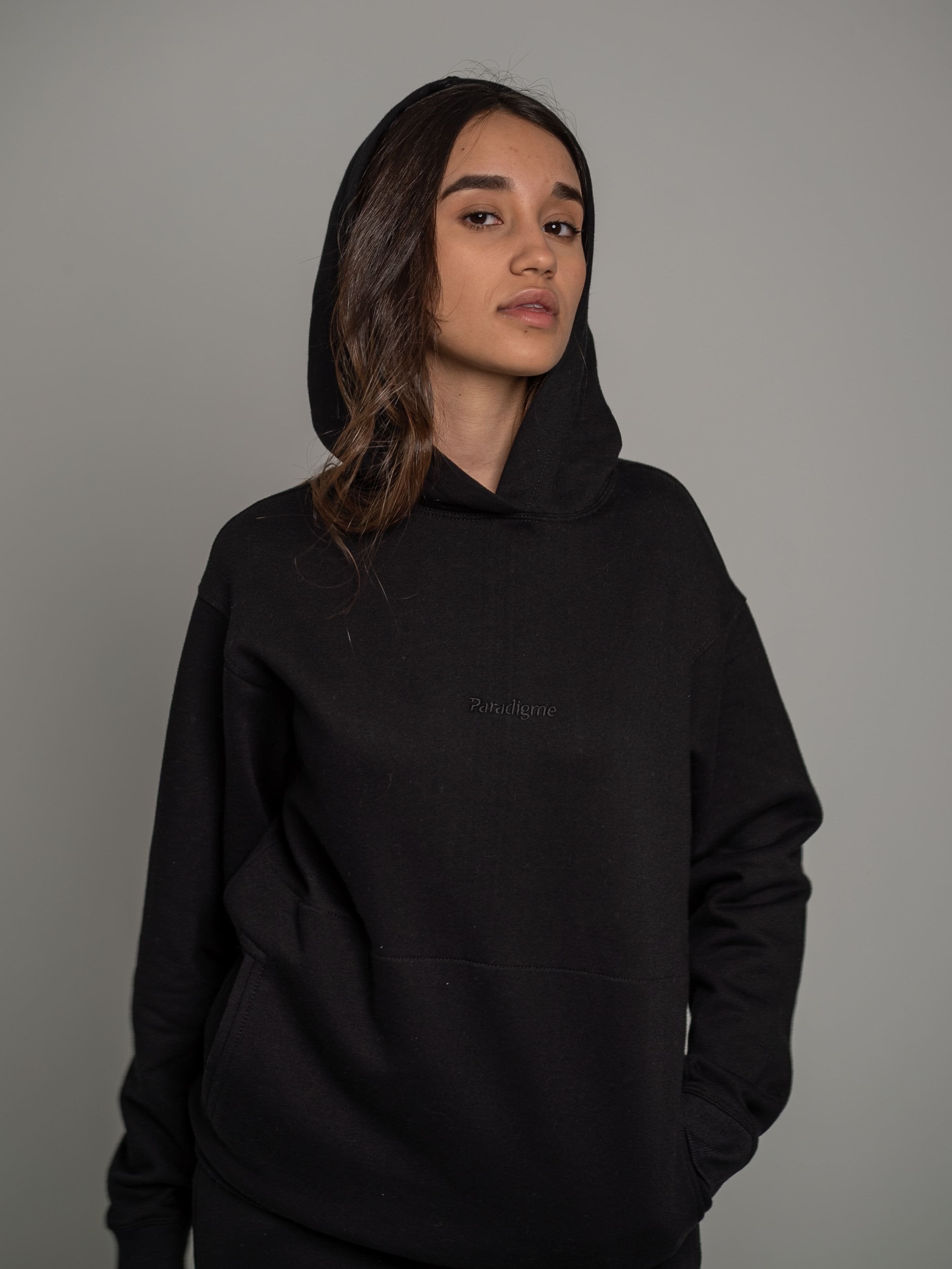 black hoodie