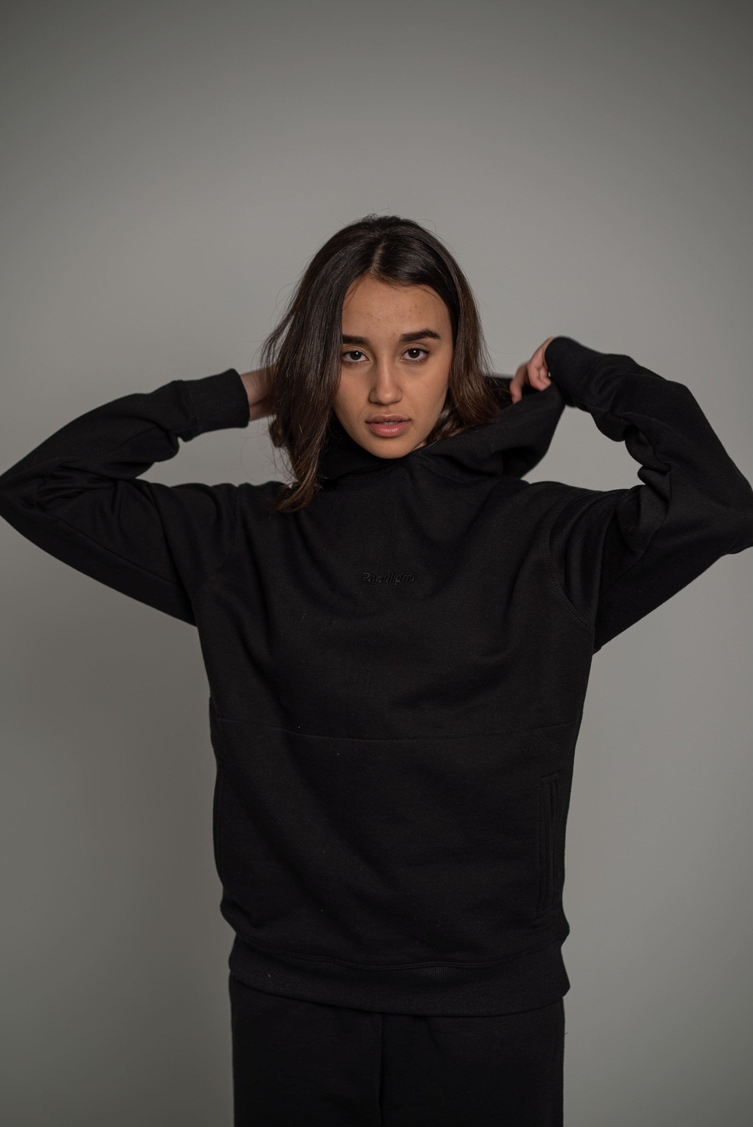 black hoodie